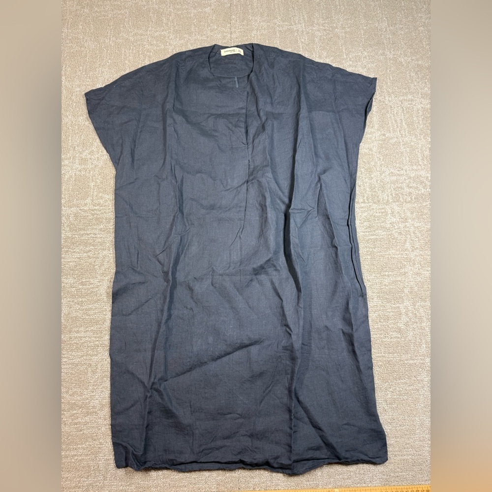 Cottonworld Pure Linen Boho Boxy Breathable Natrual Dress Size XS